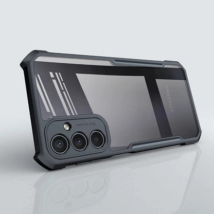 VAKIBO Super Premium Black Border Transparent Case With Corner Protection & Camera Protection Suitable for Samsung M15 5G