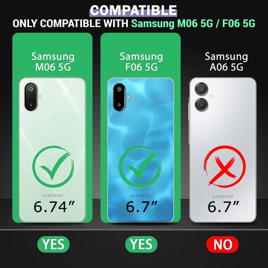 VAKIBO Premium Clear 1.5MM Thick Transparent Soft TPU Rubber Back Cover Case With Camera Protection Suitable for Samsung Galaxy F06 5G