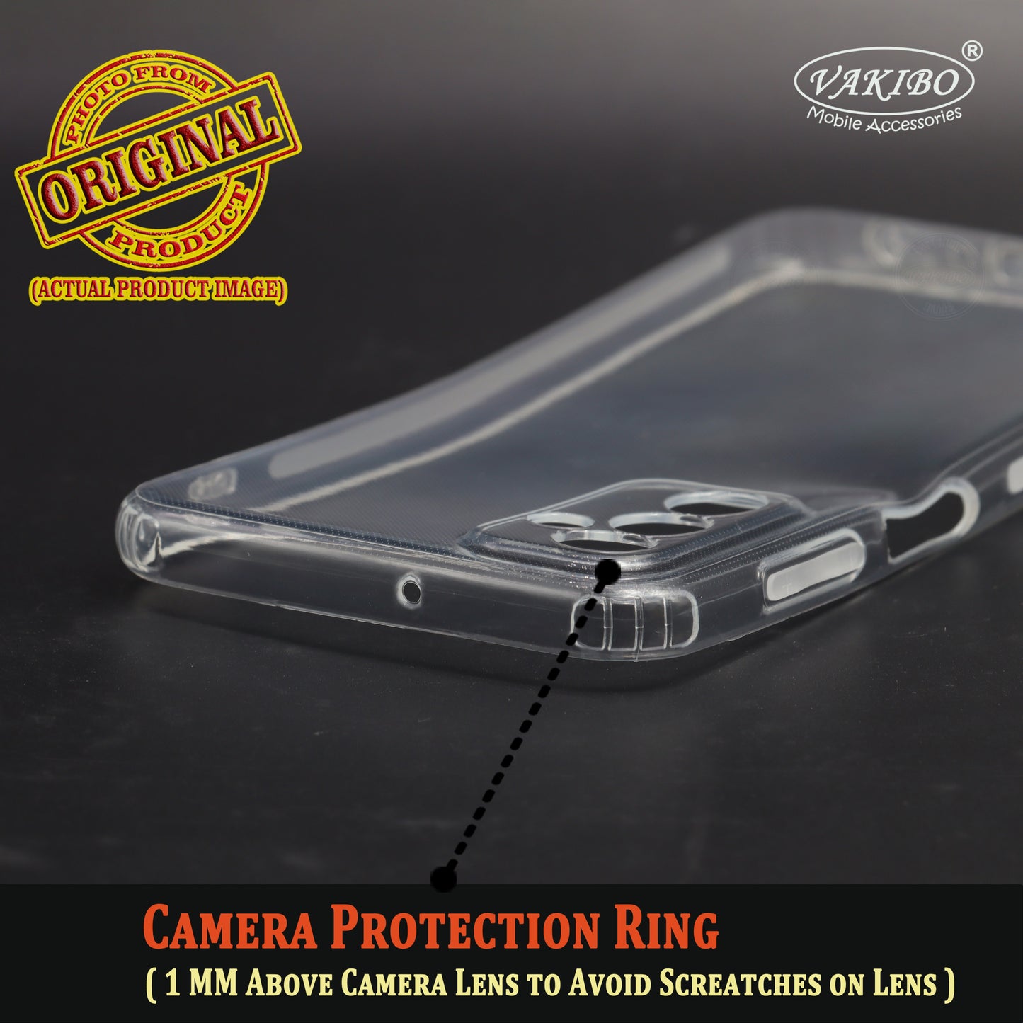 VAKIBO Super Premium Soft TPU Transparent Case With Dustplug,Side Grip,Corner Protection,lanyard Cuts,Camera Protection Suitable for Samsung F13 4G