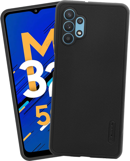 VAKIBO Dotted Black Coloured Made with Silicon Rubber TPU Back Cover Case Suitable for Samsung Galaxy M32 5G