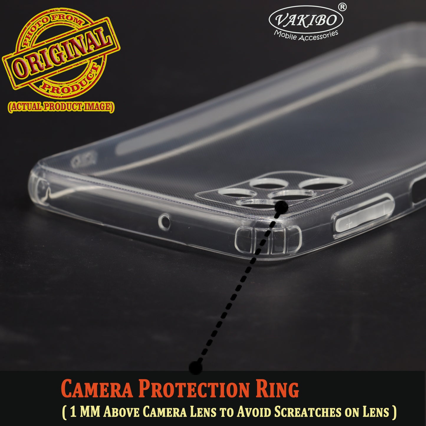 VAKIBO Super Premium Soft TPU Transparent Case With Dustplug,Side Grip,Corner Protection,lanyard Cuts,Camera Protection Suitable for Samsung M32 5G