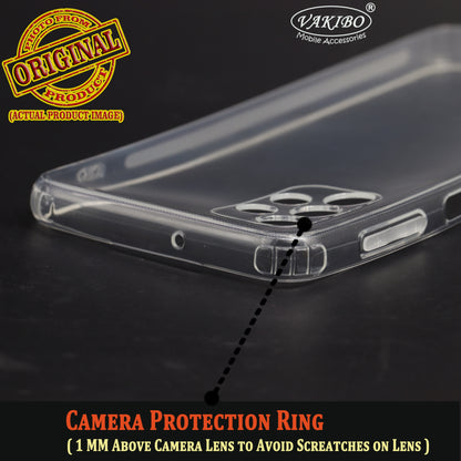 VAKIBO Super Premium Soft TPU Transparent Case With Dustplug,Side Grip,Corner Protection,lanyard Cuts,Camera Protection Suitable for Samsung M32 5G