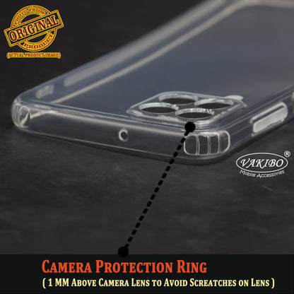 VAKIBO Super Premium Soft TPU Transparent Case With Dustplug,Side Grip,Corner Protection,lanyard Cuts,Camera Protection Suitable for Samsung M33
