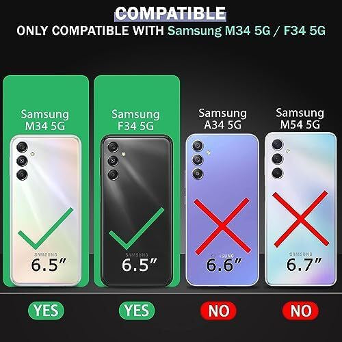 VAKIBO Premium Clear 2MM Thick Transparent Soft TPU Rubber Back Cover Case With Camera Protection Suitable for Samsung Galaxy F34 5G