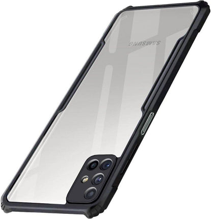 VAKIBO Best Selling Black and Transparent Back Cover Case Made With Soft TPU and Acrylic With 4 Corner and Camera Protection Suitable for Samsung Galaxy M51
