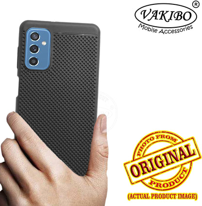 VAKIBO Dotted Design Black Coloured Soft TPU Back Cover Case Suitable for Samsung Galaxy M52