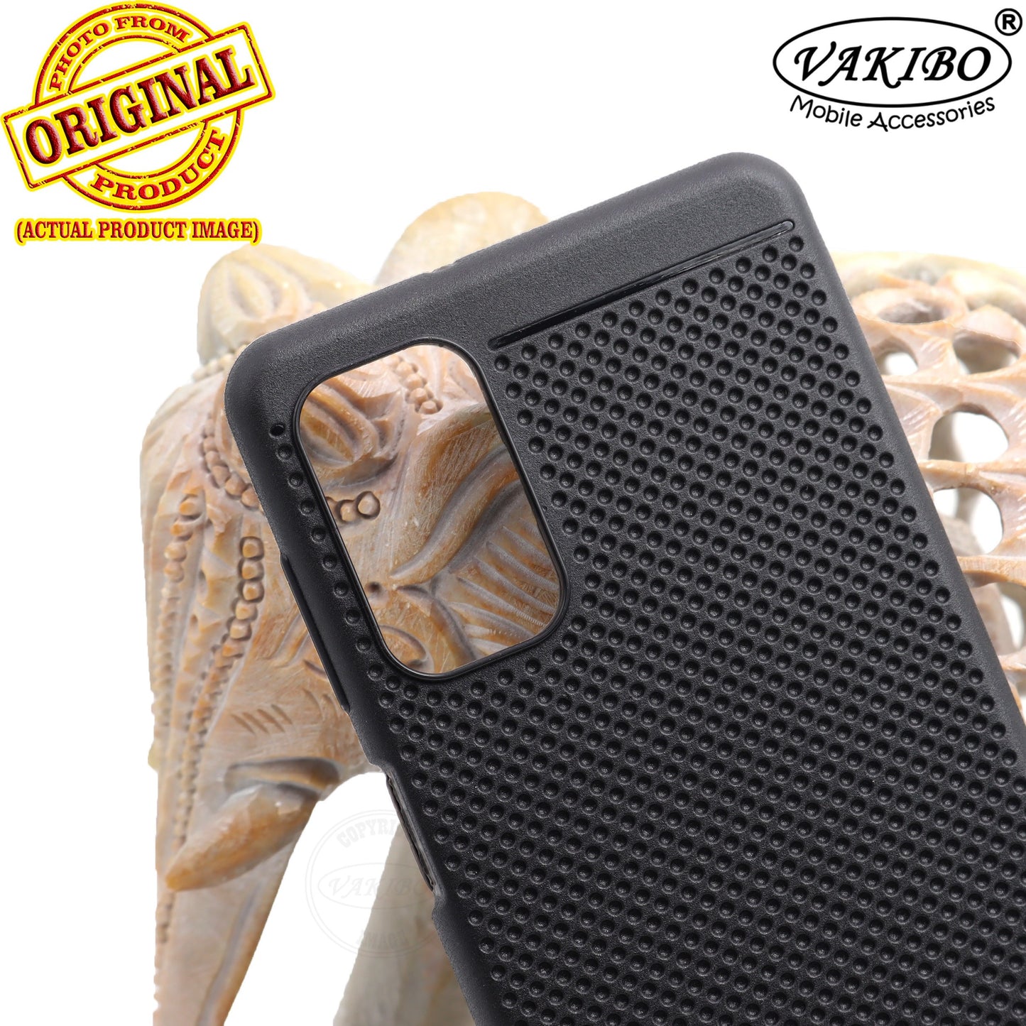 VAKIBO Dotted Design Black Coloured Soft TPU Back Cover Case Suitable for Samsung Galaxy M52