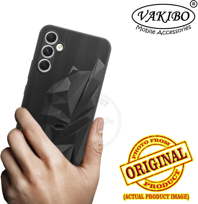 VAKIBO Bat Man 3D Mask Design Black Coloured Soft TPU Back Cover Case With Camera Protection Ring Suitable for Samsung Galaxy F54 5G