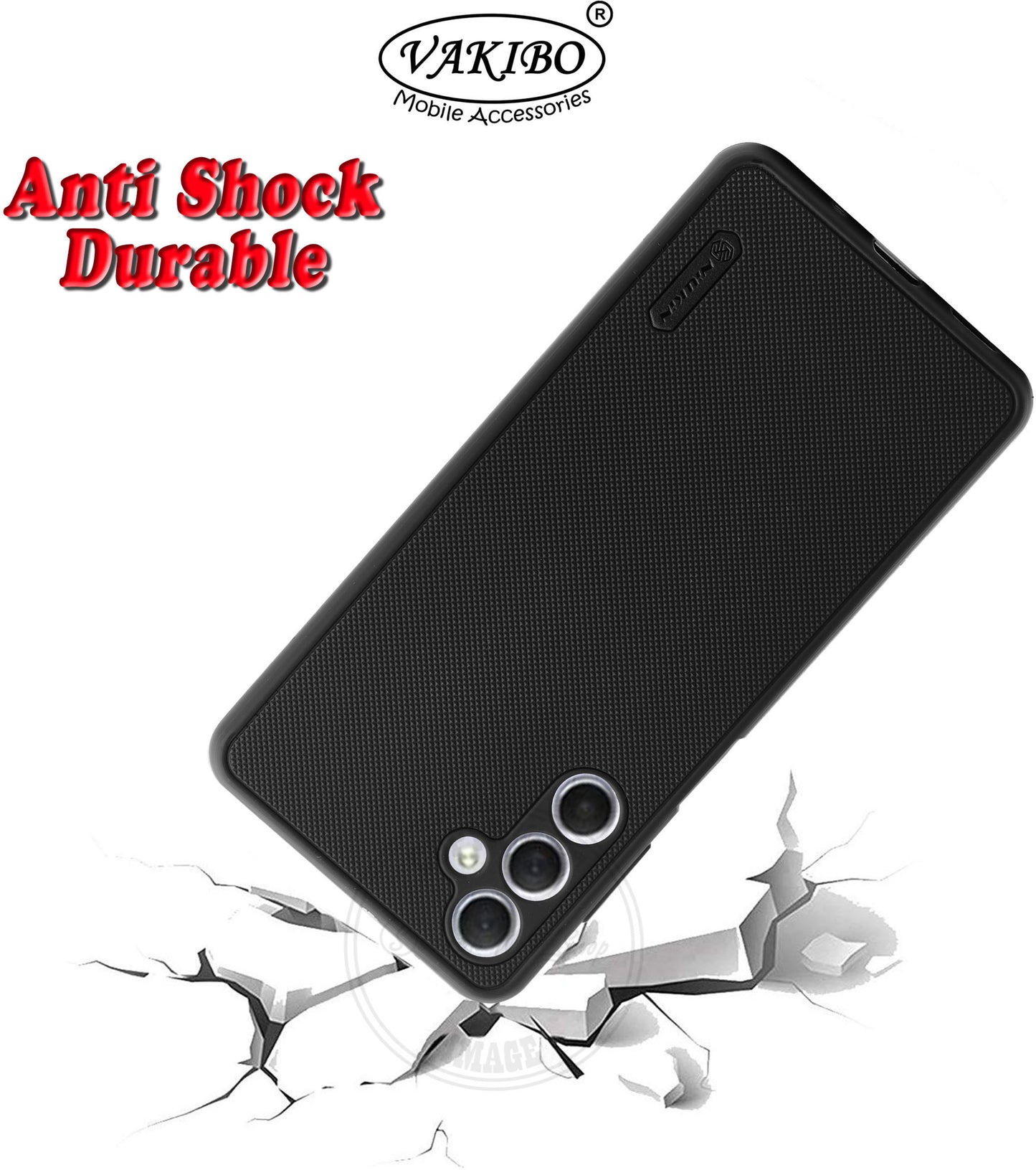 VAKIBO Niukin Dotted Design Black Coloured Soft TPU Rubber Back Cover Case With Camera Protection Ring Suitable for Samsung Galaxy M54 5G