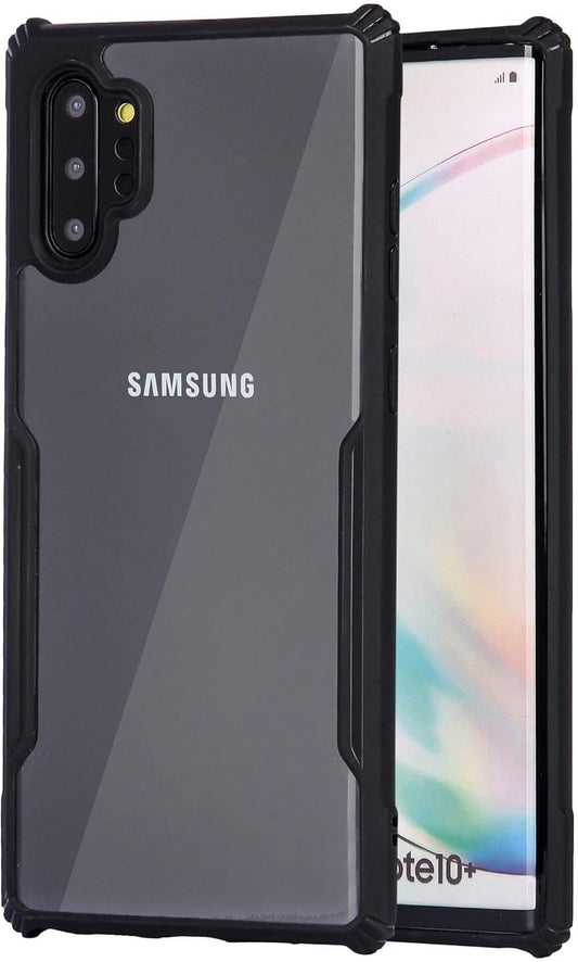 VAKIBO Super Premium Black Border Transparent Case With Corner Protection & Camera Protection Suitable for Samsung Note 10 Plus