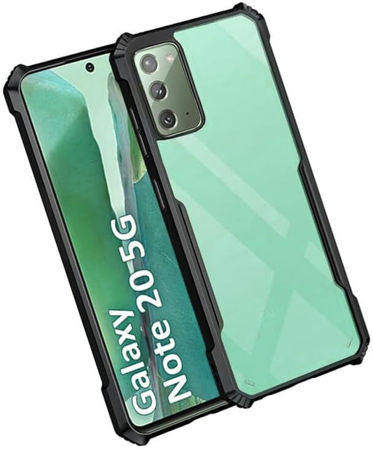 VAKIBO Best Selling Black and Transparent Back Cover Case Made With Soft TPU and Acrylic With 4 Corner and Camera Protection Suitable for Samsung Galaxy Note 20