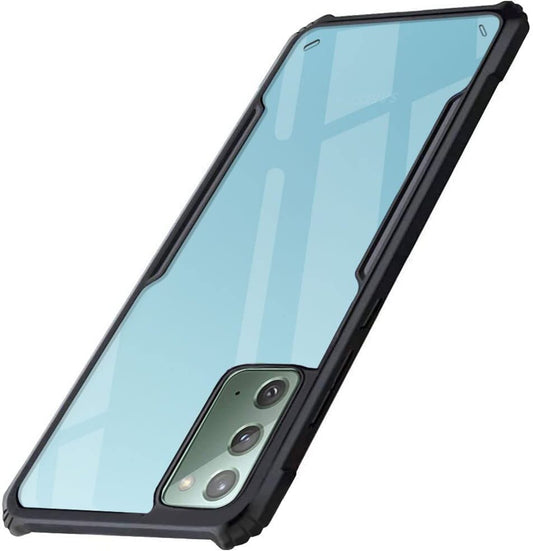 VAKIBO Best Selling Black and Transparent Back Cover Case Made With Soft TPU and Acrylic With 4 Corner and Camera Protection Suitable for Samsung Galaxy Note 20