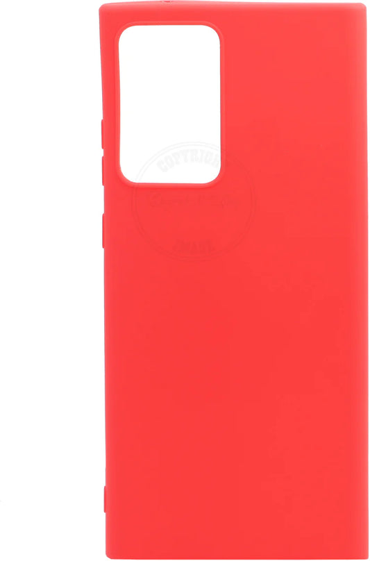 VAKIBO 1.2 MM Thick Red Coloured Soft TPU Rubber Back Cover Case With Camera Protection Ring Suitable for Samsung Galaxy Note 20 Ultra