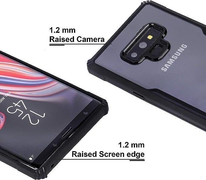 VAKIBO Super Premium Black Border Transparent Case With Corner Protection & Camera Protection Suitable for Samsung Note 9