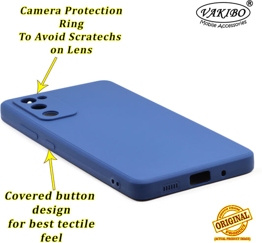 VAKIBO Matte 1.5 MM Thick With Camera Protection Blue Coloured Soft TPU Back Cover Case Suitable for Samsung Galaxy S20 FE