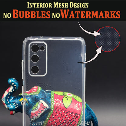 VAKIBO Super Premium Soft TPU Transparent Case With Dustplug,Side Grip,Corner Protection,lanyard Cuts,Camera Protection Suitable for Samsung S20 FE