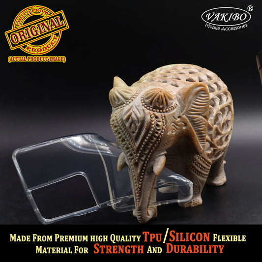 VAKIBO Premium Clear 2MM Thick Transparent Soft TPU Rubber Back Cover Case With Camera Protection Suitable for Samsung Galaxy S21 Ultra