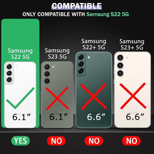 VAKIBO Best Selling Black and Transparent Back Cover Case Made With Soft TPU and Acrylic With 4 Corner and Camera Protection Suitable for Samsung Galaxy S22