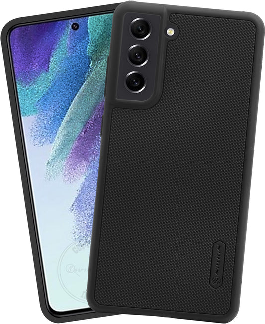 VAKIBO Niukin Dotted Design Black Coloured Soft TPU Rubber Back Cover Case With Camera Protection Ring Suitable for Samsung Galaxy S22