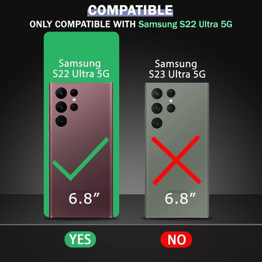 VAKIBO Best Selling Black and Transparent Back Cover Case Made With Soft TPU and Acrylic With 4 Corner and Camera Protection Suitable for Samsung Galaxy S22 Ultra