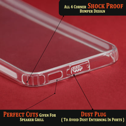 VAKIBO Super Premium Soft TPU Transparent Case With Dustplug,Side Grip,Corner Protection,lanyard Cuts,Camera Protection Suitable for Samsung S23