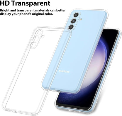 VAKIBO Premium Clear 2MM Thick Transparent Soft TPU Rubber Back Cover Case With Camera Protection Suitable for Samsung Galaxy S23FE