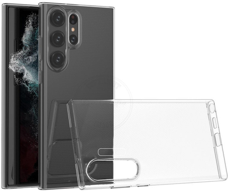 VAKIBO Super Premium Soft TPU Transparent Case With Dustplug,Side Grip,Corner Protection,lanyard Cuts,Camera Protection Suitable for Samsung S23 Ultra