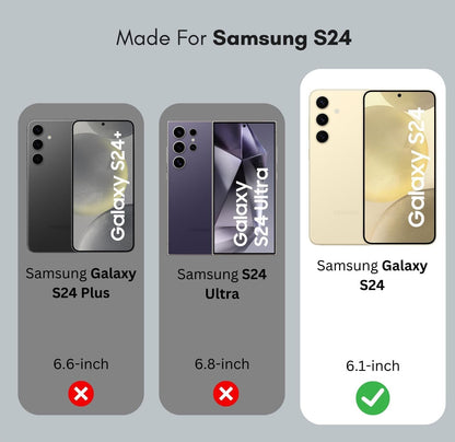 Super Premium Quality Tempered Glass Screen Guard Protector With Black Border Suitable For Samsung Galaxy S24