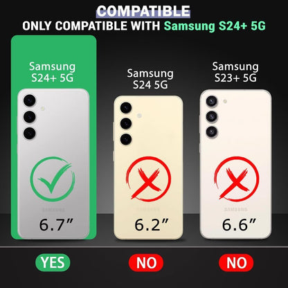 VAKIBO Best Selling Black and Transparent Back Cover Case Made With Soft TPU and Acrylic With 4 Corner and Camera Protection Suitable for Samsung Galaxy S24 Plus