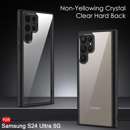 VAKIBO Super Premium Black Border Transparent Case With Corner Protection & Camera Protection Suitable for Samsung S24 Ultra