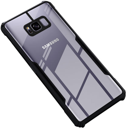 VAKIBO Super Premium Black Border Transparent Case With Corner Protection & Camera Protection Suitable for Samsung S8 Plus
