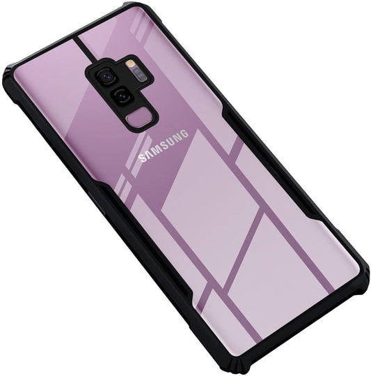 VAKIBO Super Premium Black Border Transparent Case With Corner Protection & Camera Protection Suitable for Samsung S9 Plus