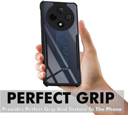VAKIBO Super Premium Black Border Transparent Case With Corner Protection & Camera Protection Suitable for Oppo F27 Pro