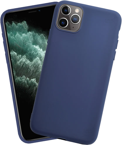 VAKIBO 1.2 MM Thick Blue Coloured Soft TPU Rubber Back Cover Case With Camera Protection Ring Suitable for Apple iPhone 11 Pro Max