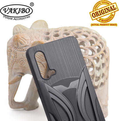 VAKIBO 3D Designer Black Coloured Soft TPU Back Cover Case Suitable for OnePlus Nord CE