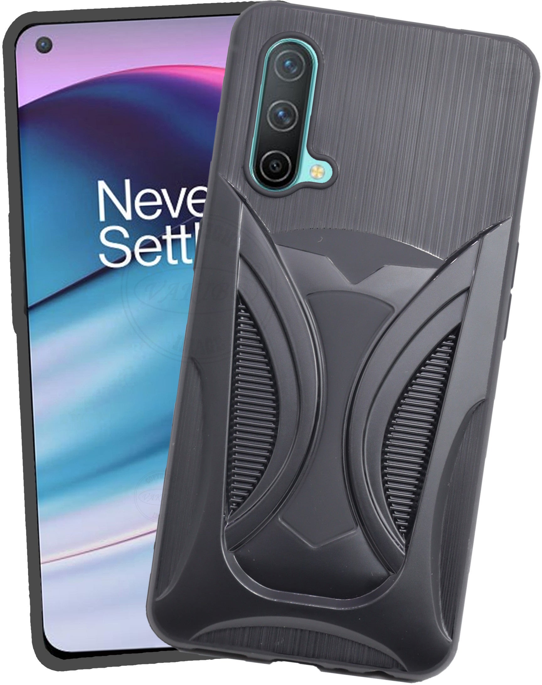 VAKIBO 3D Designer Black Coloured Soft TPU Back Cover Case Suitable for OnePlus Nord CE