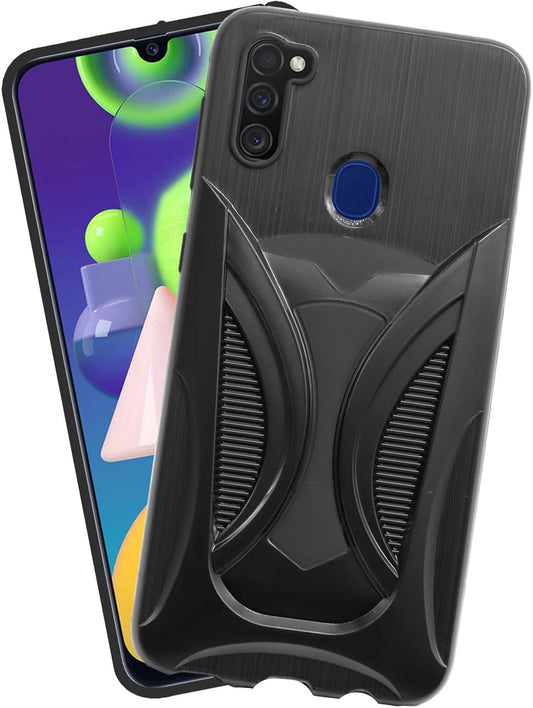 VAKIBO 3D Designer Black Coloured Soft TPU Back Cover Case Suitable for Samsung Galaxy M21 2021