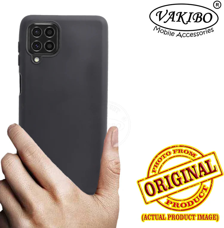 VAKIBO 1.2 MM Thick Black Coloured Soft TPU Rubber Back Cover Case With Camera Protection Ring Suitable for Samsung Galaxy M62