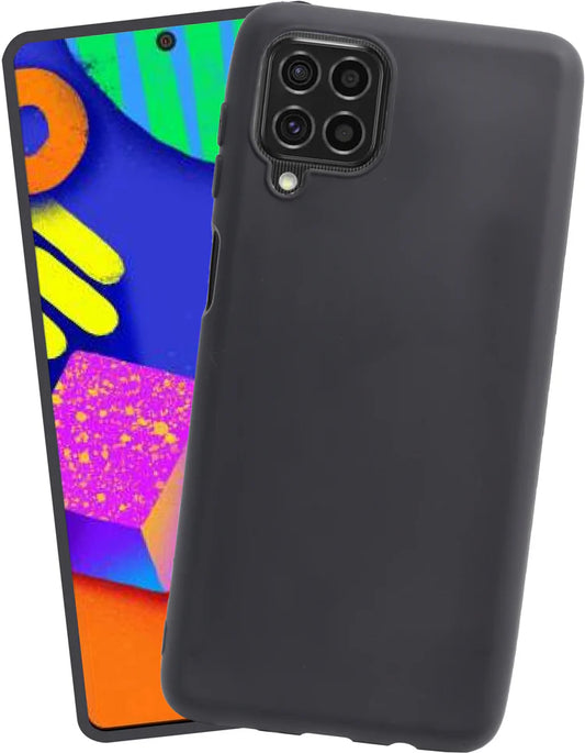 VAKIBO 1.2 MM Thick Black Coloured Soft TPU Rubber Back Cover Case With Camera Protection Ring Suitable for Samsung Galaxy M62