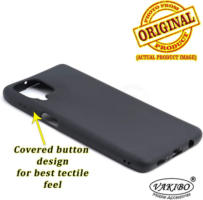VAKIBO 1.2 MM Thick Black Coloured Soft TPU Rubber Back Cover Case With Camera Protection Ring Suitable for Samsung Galaxy M62