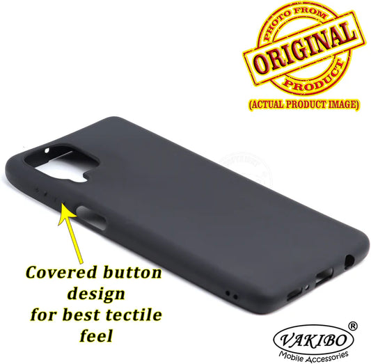 VAKIBO 1.2 MM Thick Black Coloured Soft TPU Rubber Back Cover Case With Camera Protection Ring Suitable for Samsung Galaxy M62