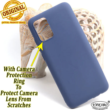 VAKIBO 1.2 MM Thick Blue Coloured Soft TPU Rubber Back Cover Case With Camera Protection Ring Suitable for Samsung Galaxy A02s
