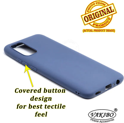 VAKIBO 1.2 MM Thick Blue Coloured Soft TPU Rubber Back Cover Case With Camera Protection Ring Suitable for Samsung Galaxy A02s