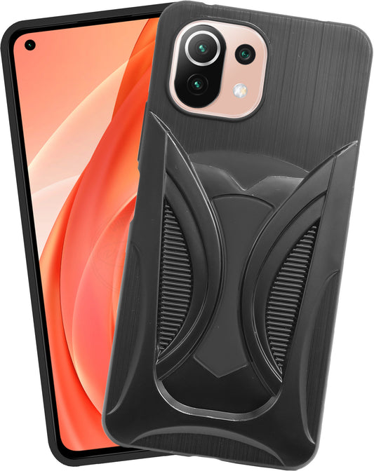 VAKIBO 3D Designer Black Coloured Soft TPU Back Cover Case Suitable for Mi 11 Lite NE