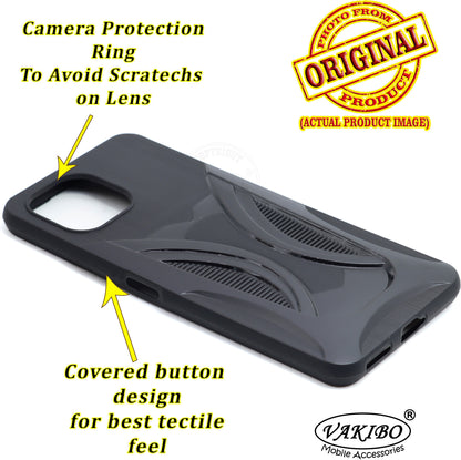 VAKIBO 3D Designer Black Coloured Soft TPU Back Cover Case Suitable for Mi 11 Lite NE