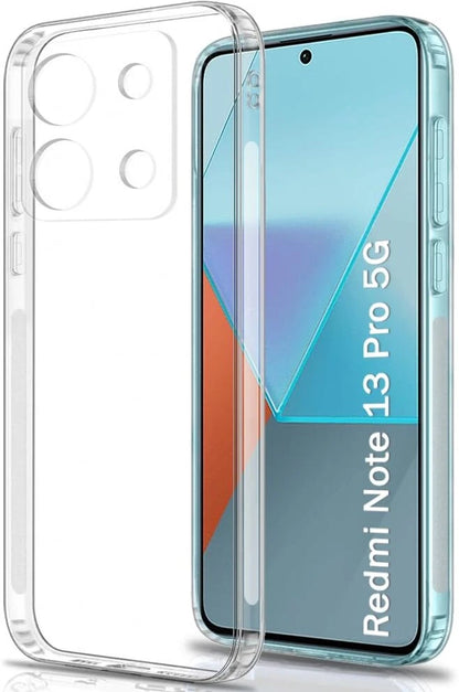 VAKIBO Premium Clear 1.5MM Thick Transparent Soft TPU Rubber Back Cover Case With Camera Protection Suitable for Mi Redmi Note 13 Pro 5G