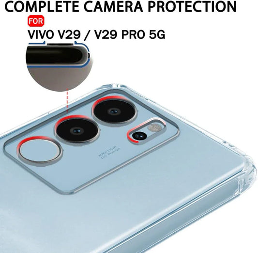 VAKIBO Premium Clear 1.5MM Thick Transparent Soft TPU Rubber Back Cover Case With Camera Protection Suitable for Vivo S17 Pro