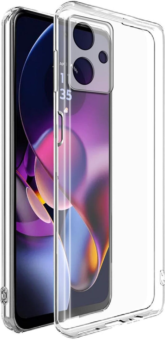 VAKIBO Premium Clear 2MM Thick Transparent Soft TPU Rubber Back Cover Case With Camera Protection Suitable for Moto G54