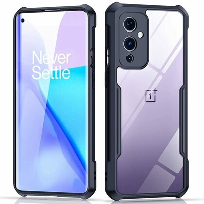 VAKIBO Super Premium Black Border Transparent Case With Corner Protection & Camera Protection Suitable for Oneplus 9