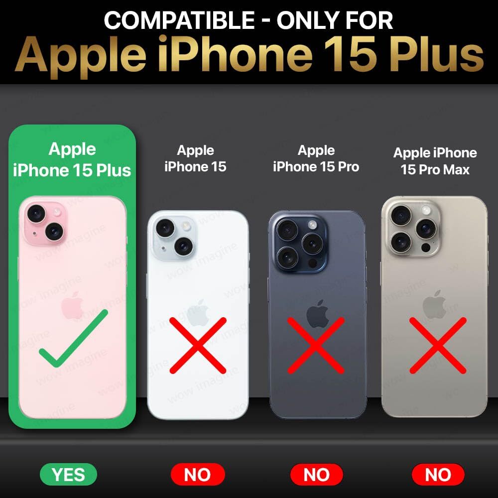 VAKIBO Best Selling Black and Transparent Back Cover Case Made With Soft TPU and Acrylic With 4 Corner and Camera Protection Suitable for Apple iPhone 15 Plus